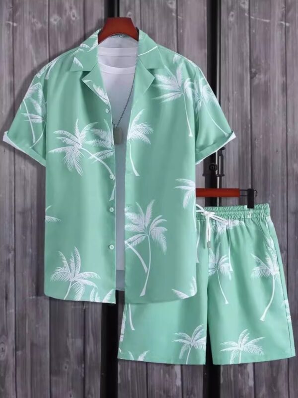 Beach Style Short Sleeve Shirt Men's Suit - Image 4