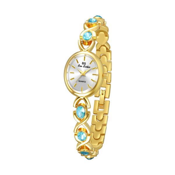 Oval Ice Crushing Glacier Sapphire Small Light Luxury Watch - Image 5
