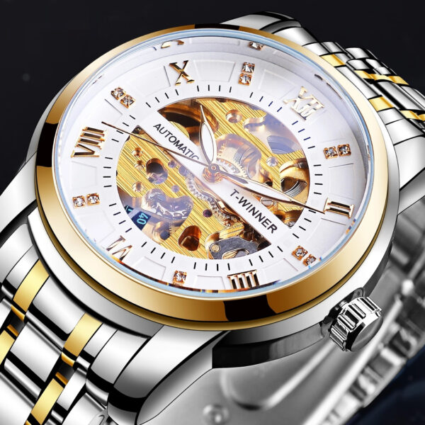 Men's Fashion Hollowed-out Waterproof Mechanical Watch - Image 5