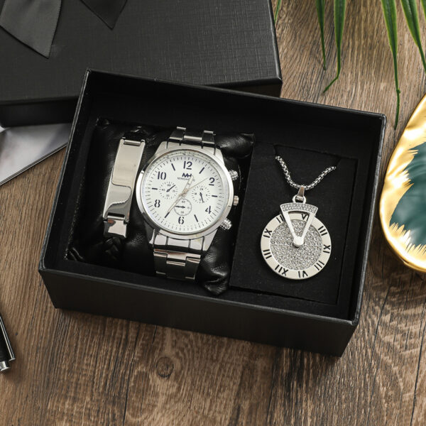 Men's Business Gift Holiday Birthday Gift Bracelet Necklace Watch Suit - Image 6
