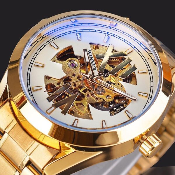 Men's Hollowed-out Waterproof Automatic Mechanical Watch - Image 4