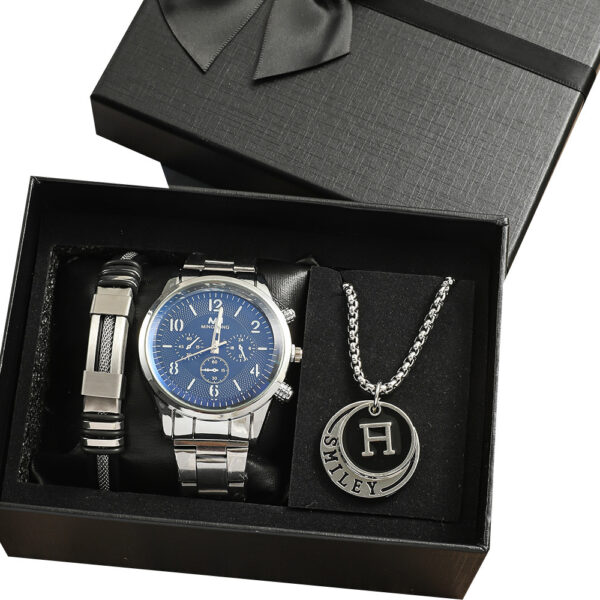 Men's Business Gift Holiday Birthday Gift Bracelet Necklace Watch Suit - Image 5