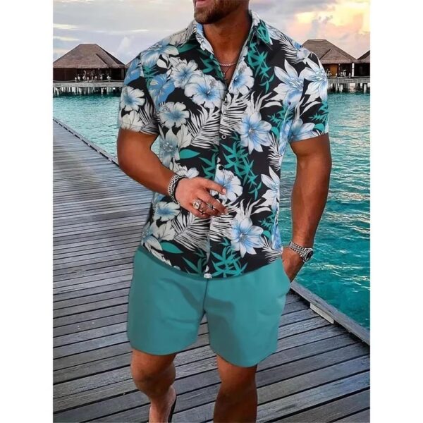 Beach Style Short Sleeve Shirt Men's Suit - Image 6