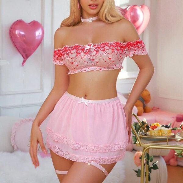 European And American Underwear Off-shoulder Pajamas - Image 2