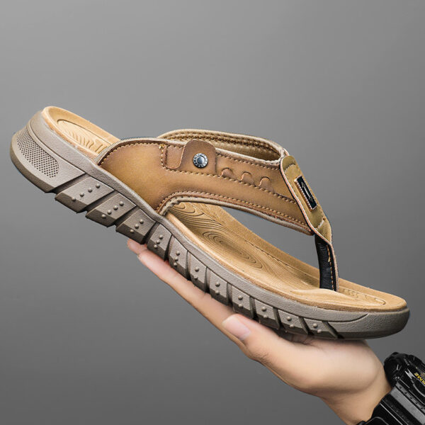 Flip Flops Men's Summer Outdoor Non-slip Wear-resistant Flip-flops Soft Bottom - Image 6