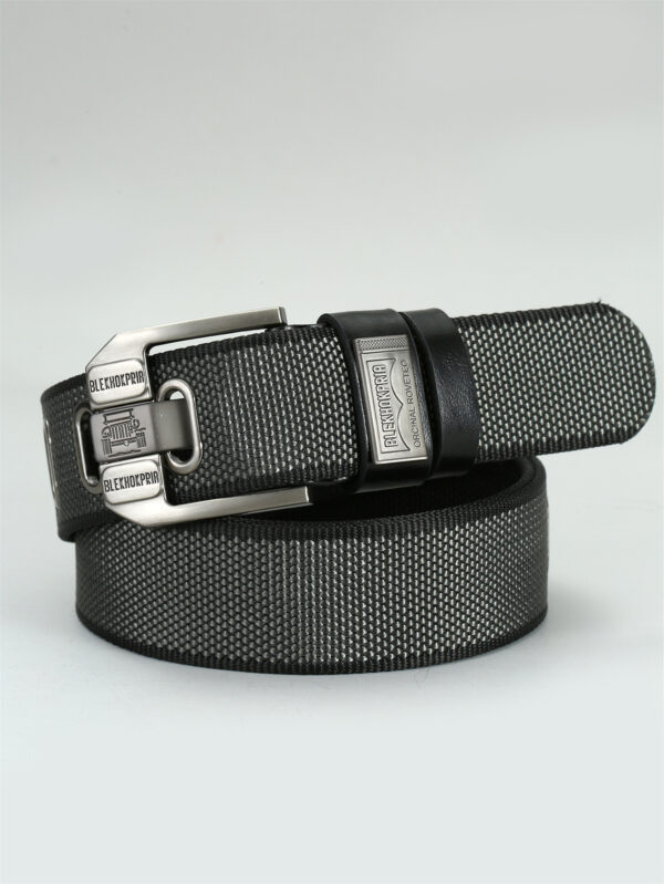 Pin Buckle Canvas Belt Cargo Pants Casual Retro Decorative Belt Fashion Men - Image 6