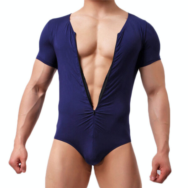 Men's Stretch Tight Exercise Fitness Breathable Body Shaping Vest One-piece Suit - Image 6