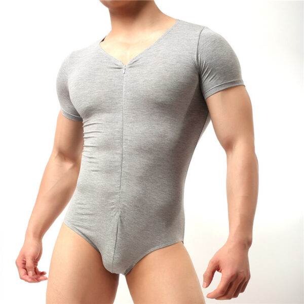 Men's Stretch Tight Exercise Fitness Breathable Body Shaping Vest One-piece Suit - Image 3