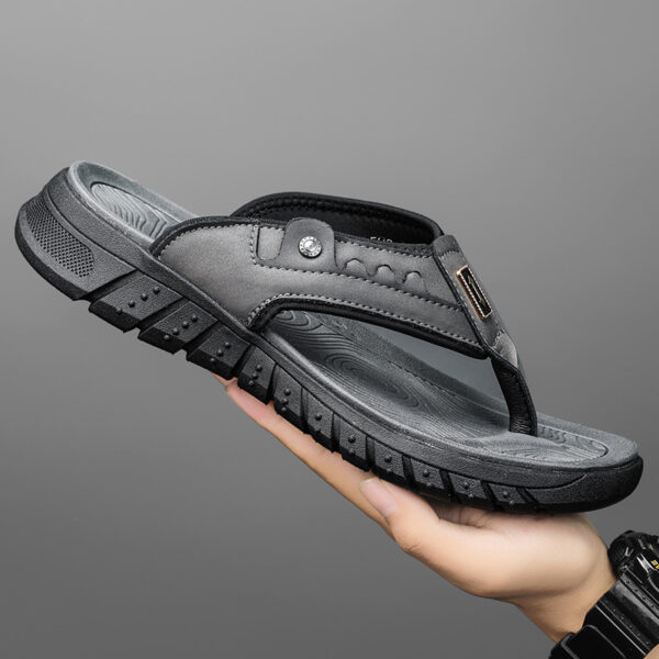 Flip Flops Men's Summer Outdoor Non-slip Wear-resistant Flip-flops Soft Bottom - Image 7