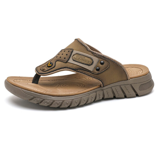 Flip Flops Men's Summer Outdoor Non-slip Wear-resistant Flip-flops Soft Bottom - Image 5