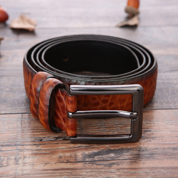 European And American Fashion Men's Business Belt 2018 New Creative Gifts Belt Laser Logo Factory Wholesale - Image 4