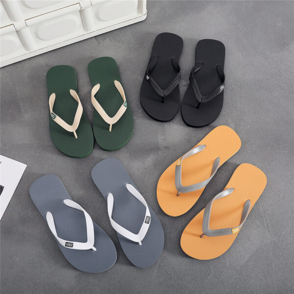 Men's Trendy Rubber Non-slip Fashion Flip-flop Beach Slippers - Image 2