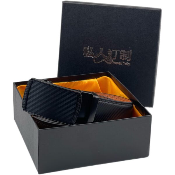 Men's Leather Belt Versatile Cowhide Automatic Buckle - Image 3