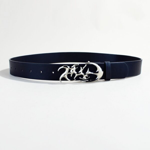 Casual Trend Silver Buckle Belt - Image 3