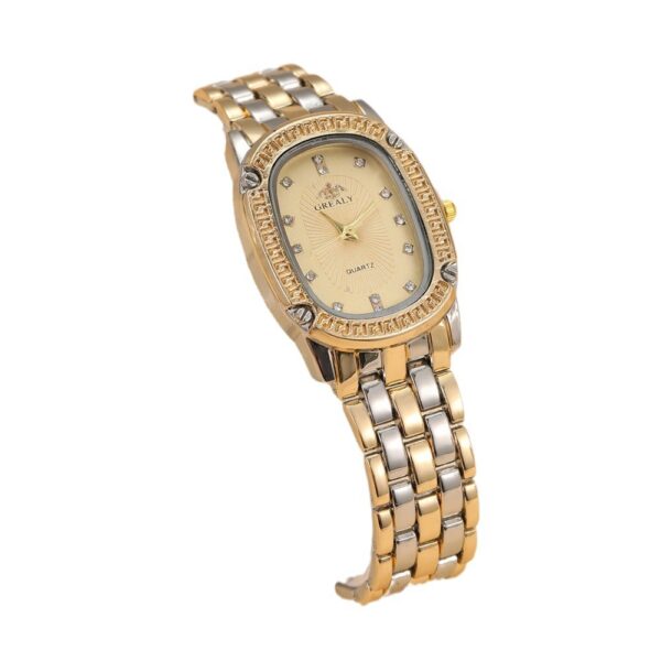 Rhinestone Luxury Multi-color Oval Dial Watch - Image 5