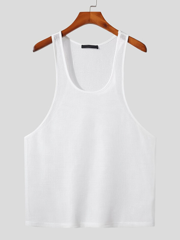 Solid Color Bottoming Shirt Outer Wear Casual Knitted I-shaped Vest - Image 3