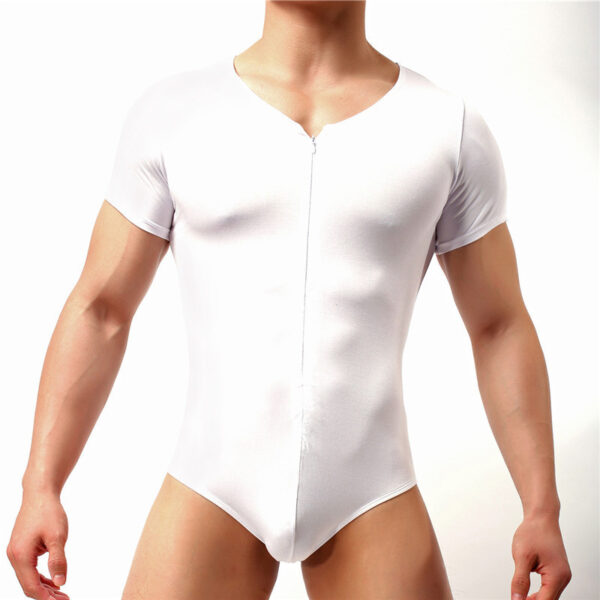 Men's Stretch Tight Exercise Fitness Breathable Body Shaping Vest One-piece Suit - Image 5