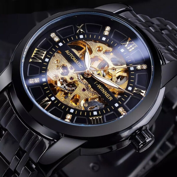 Men's Fashion Hollowed-out Waterproof Mechanical Watch - Image 2
