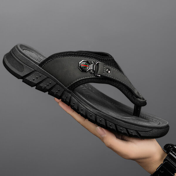 Flip Flops Men's Summer Outdoor Non-slip Wear-resistant Flip-flops Soft Bottom - Image 9