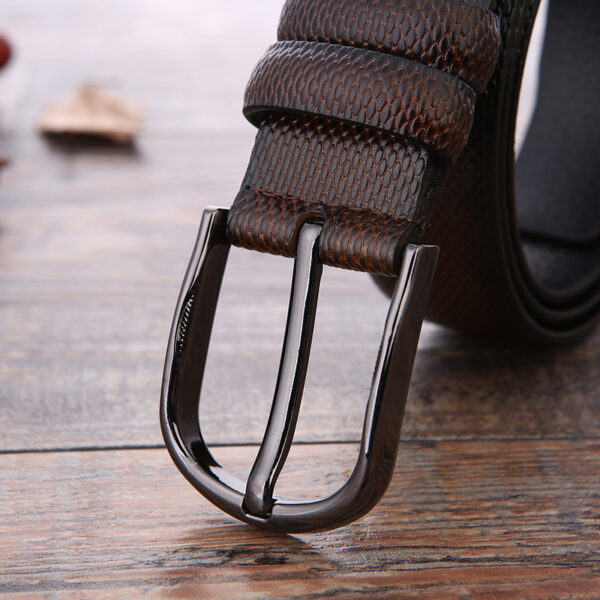 European And American Fashion Men's Business Belt 2018 New Creative Gifts Belt Laser Logo Factory Wholesale - Image 5