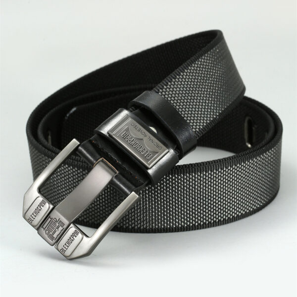Pin Buckle Canvas Belt Cargo Pants Casual Retro Decorative Belt Fashion Men - Image 2