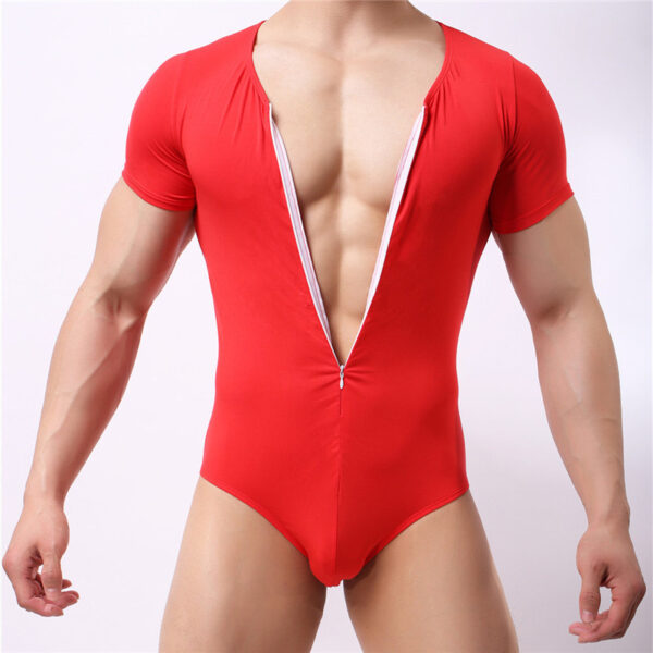 Men's Stretch Tight Exercise Fitness Breathable Body Shaping Vest One-piece Suit - Image 2
