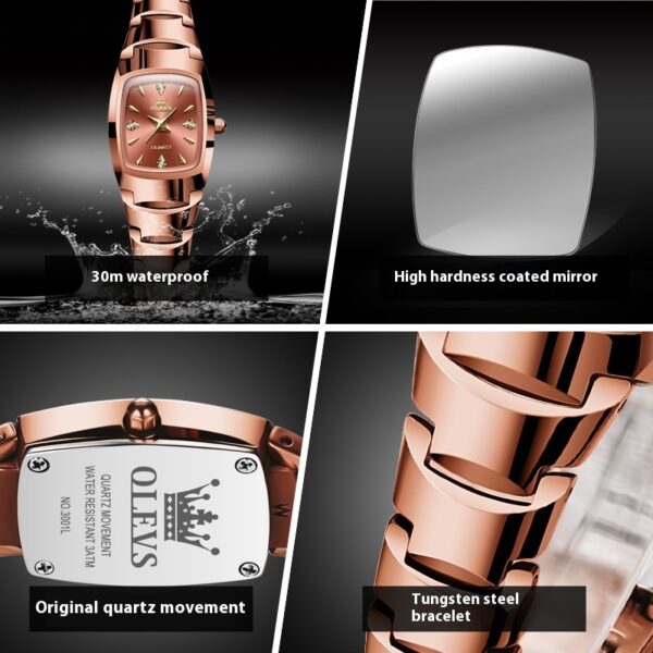 Tungsten Steel Quartz Watch Women's Watch Fashion - Image 2