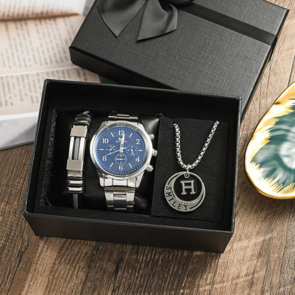 Men's Business Gift Holiday Birthday Gift Bracelet Necklace Watch Suit - Image 7